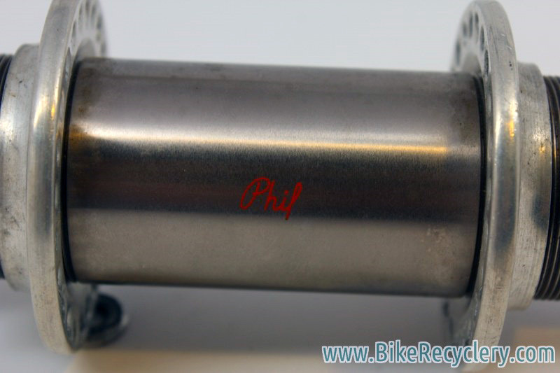 Vintage Phil Wood Tandem Rear DISC Hub: 140mm, 48H, Flip-Flop, Low Flange, Stainless Steel, Bolt on 1970's NM