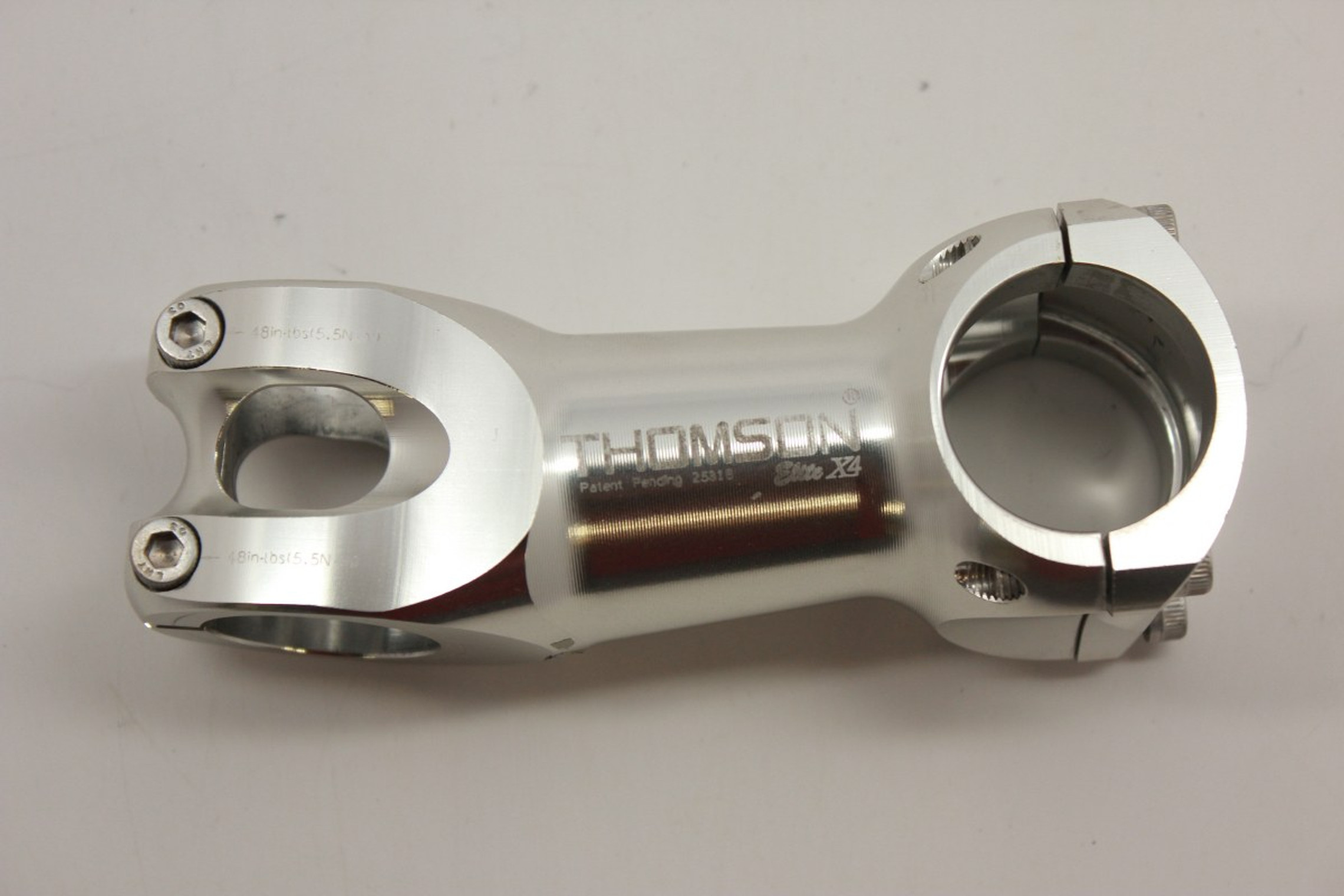 Thompson Elite X4 Stem: Silver 90mm x 31.8mm, 10 degree