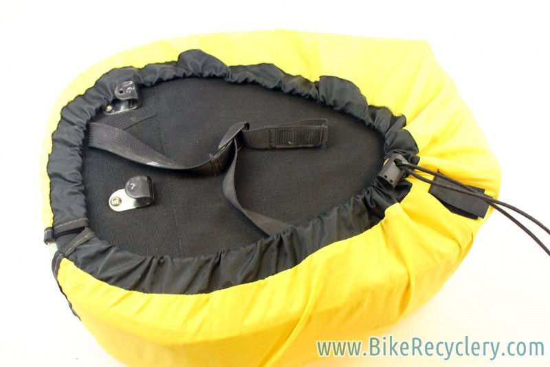 Vintage Robert Beckman Panniers: Red/Black, 5-Hook & Strap System, Rain Covers, Used (pair)