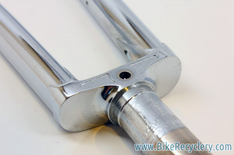 NOS Vintage Tange Chrome Fork Flat Crown, Fender Eyelets, 700c, 1