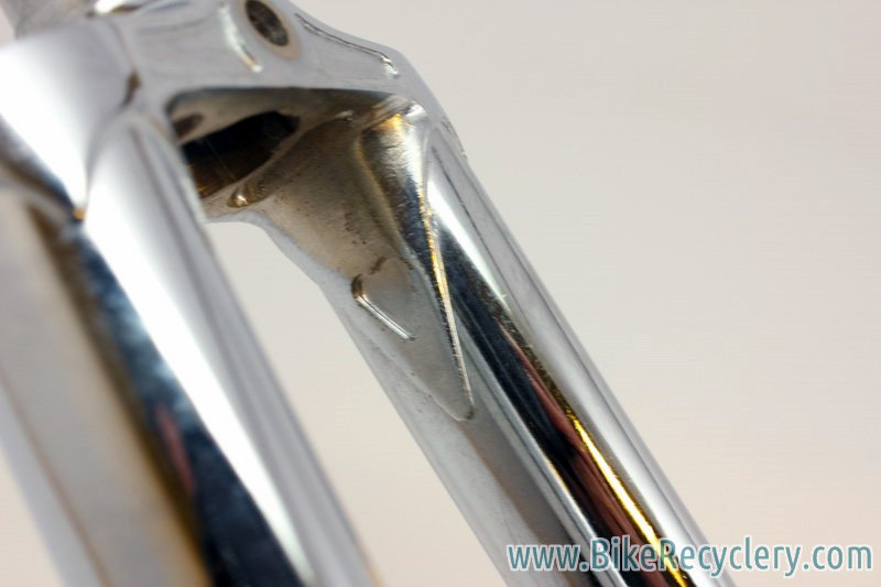 NOS Vintage Tange Chrome Fork Flat Crown, Fender Eyelets, 700c, 1