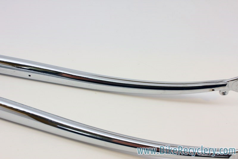 NOS Vintage Tange Chrome Fork Flat Crown, Fender Eyelets, 700c, 1