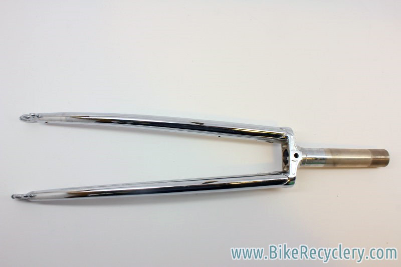 NOS Vintage Tange Chrome Fork Flat Crown, Fender Eyelets, 700c, 1