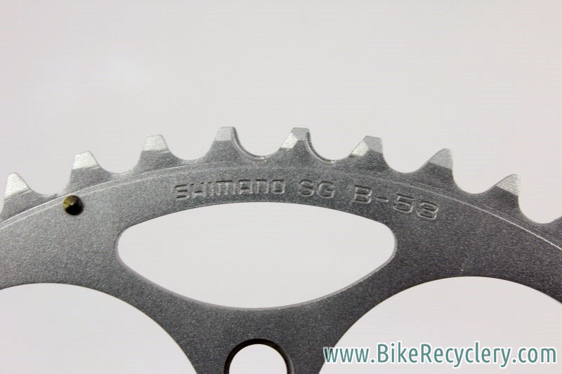 NOS Shimano 9 Speed Road Chainring Set: 130mm BCD, 53T & 39T, Grey ...