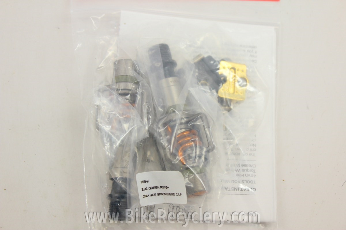 Crank Brothers Eggbeater 3 Pedals: Limited Edition Interbike Forest Green/Burnt Orange w/cleats NEW