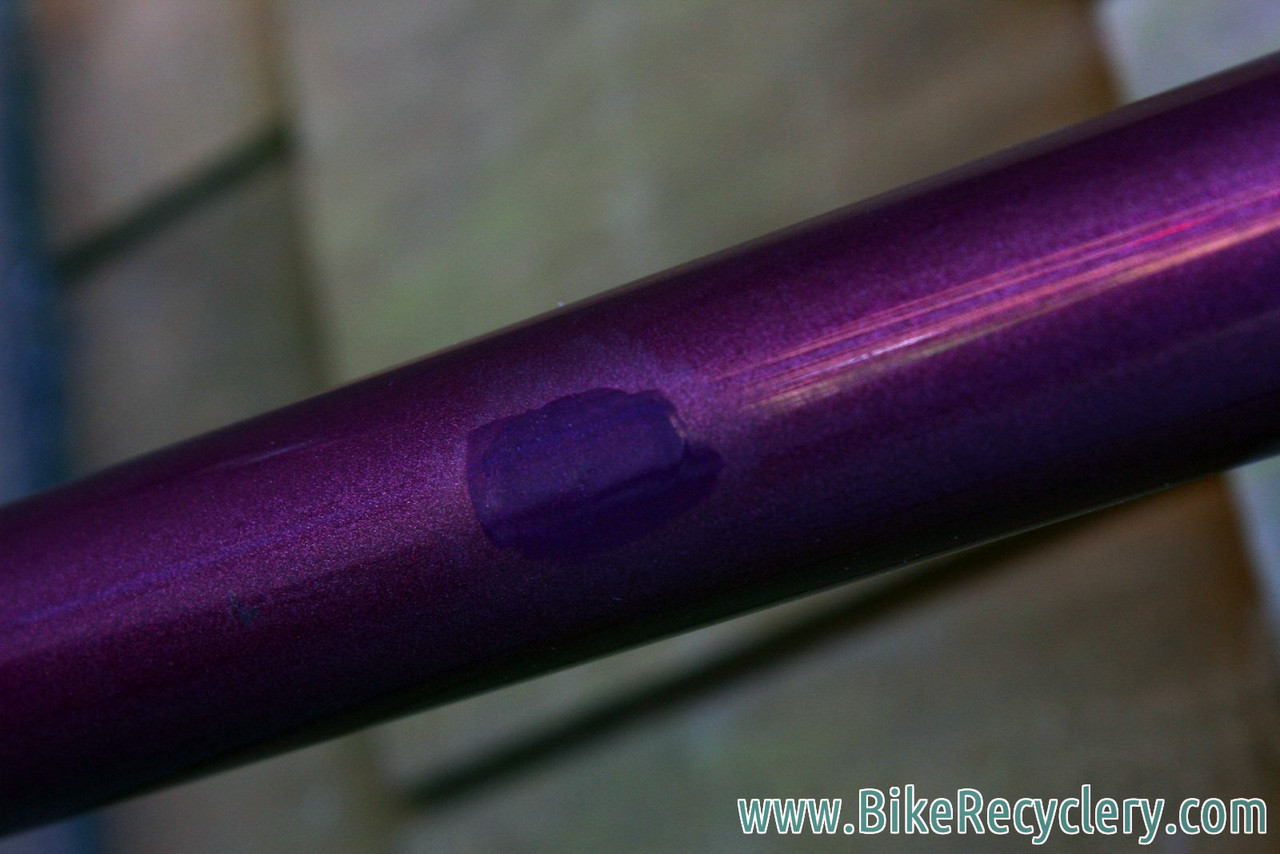 Touch up underside of top tube: Closest to seat tube