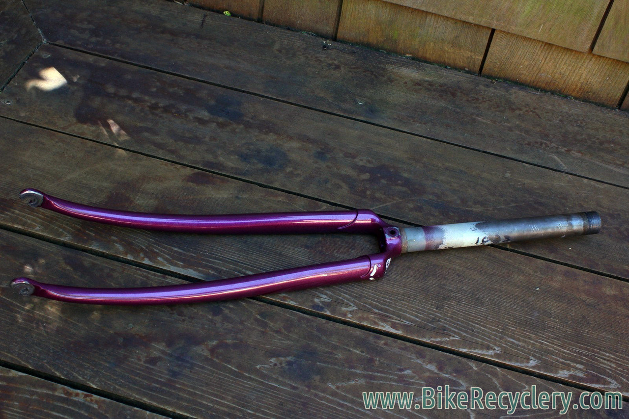 1985 Eddy Merckx Professional Frame / Fork: 60cm (58.5cm Top Tube), Purple & White Cycle Art Paint, 130mm Spacing