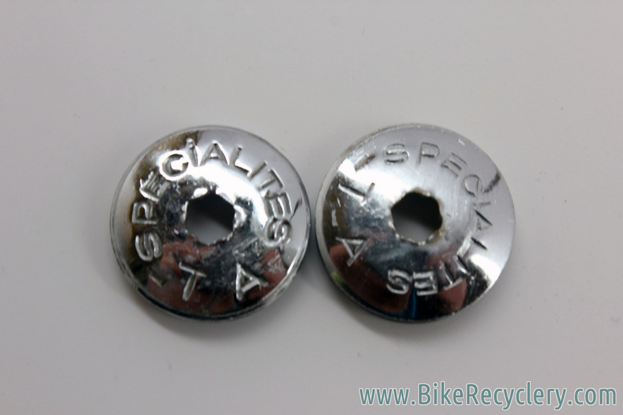Vintage T.A. Specialties Crank Dust Caps: Chrome
