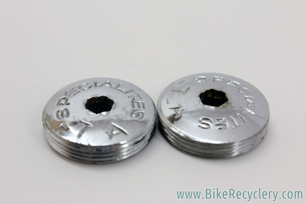 Vintage T.A. Specialties Crank Dust Caps: Chrome