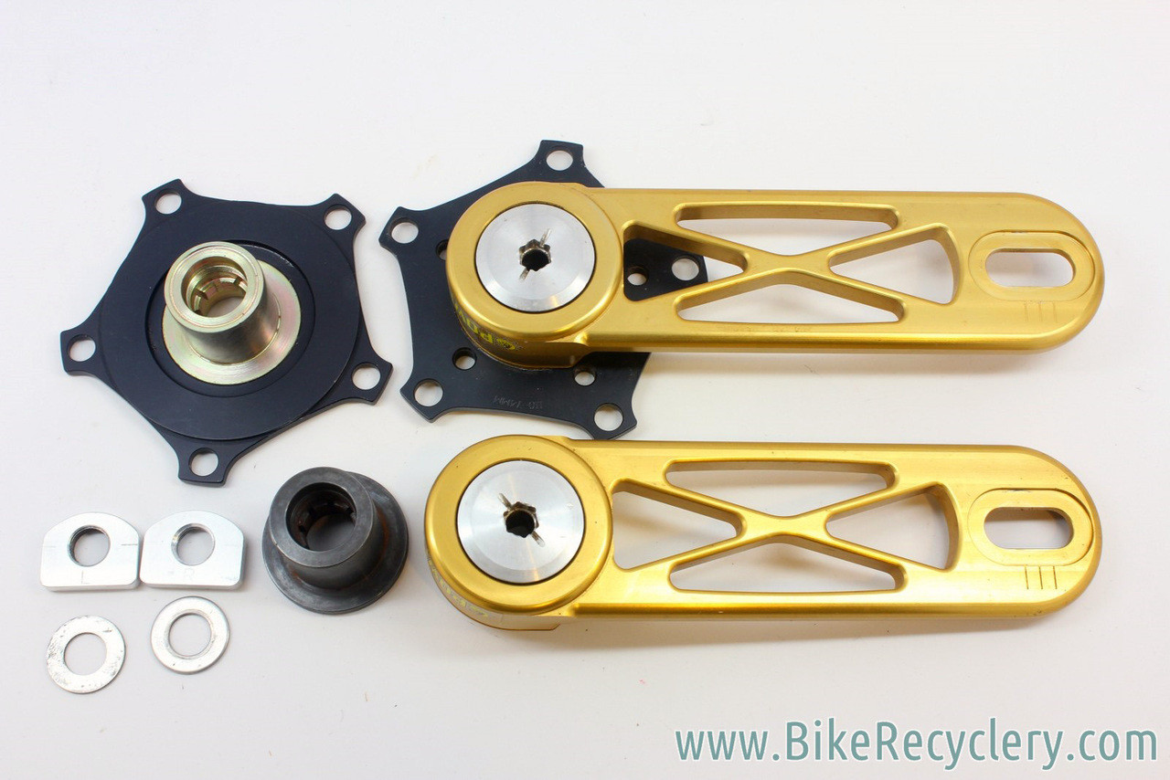 PowerCranks X-Lite Crankset: Adjustable Length 165mm-182.5mm, Square Taper, Octalink, ISIS Adapters, Double & Triple 110mm BCD Spiders