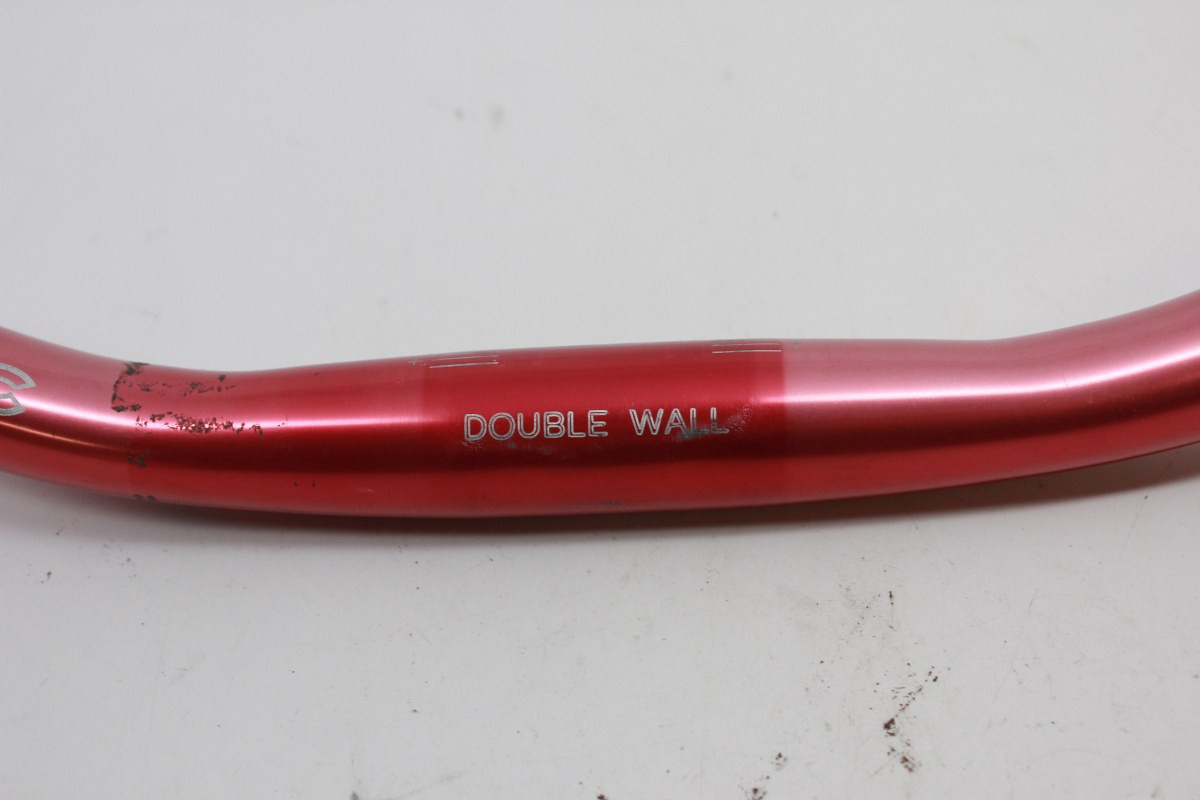 Azonic Double Wall Red Anodized MTB Riser Handlebar: 25.4mm Clamp