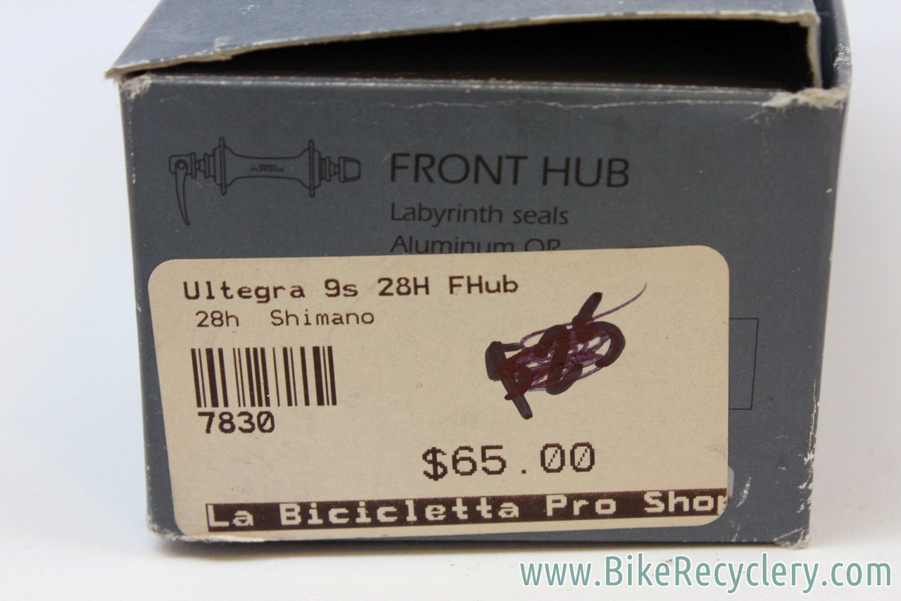 nib-nos-shimano-ultegra-hb-6500-front-hub-qr-skewer-28h-bike-recyclery
