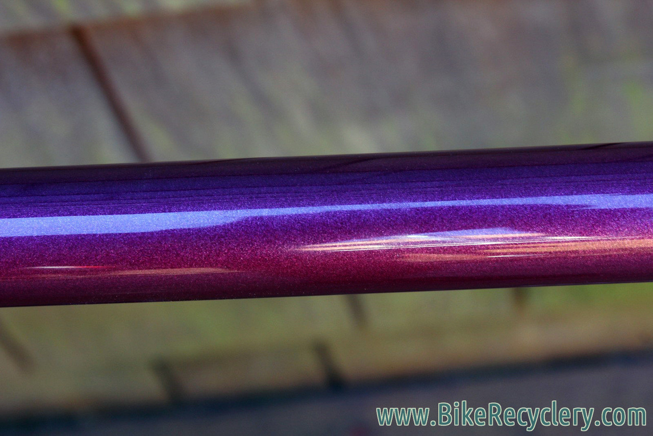 Vintage 1985 Eddy Merckx Professional Frame / Fork: 60cm (58.5cm Top Tube), Purple & White Cycle Art Paint, 130mm Spacing