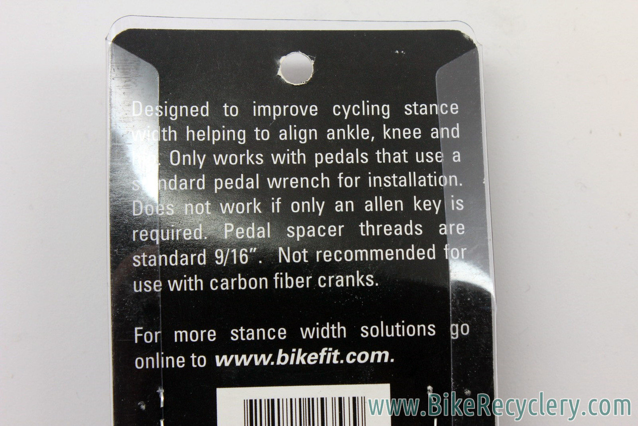 BikeFit 20mm Pedal Spacers: Extends Pedal Axles Knee/Hip Alignment