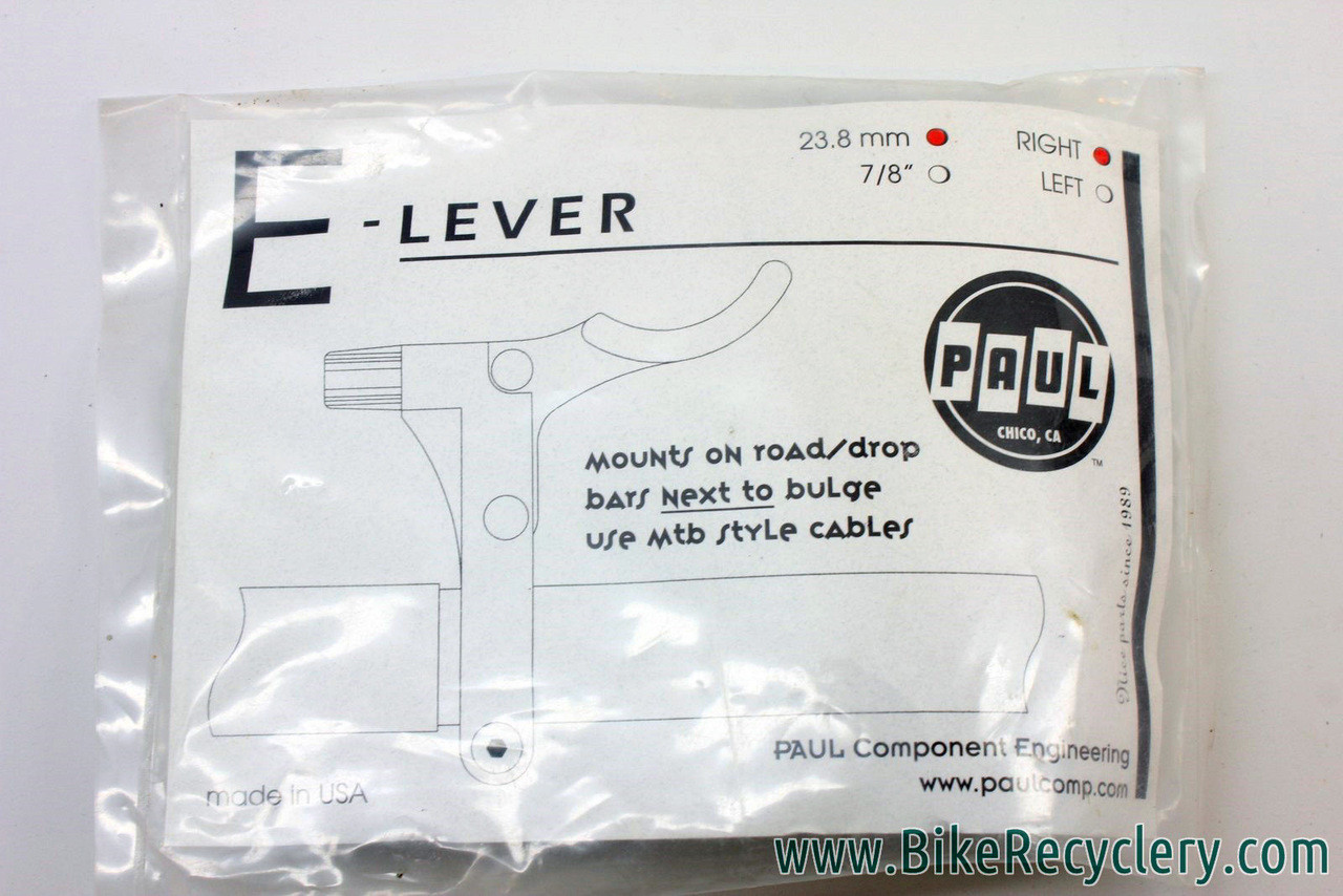 NEW Paul ELever Brake Lever Right, 23.8mm, Silver Bike Recyclery