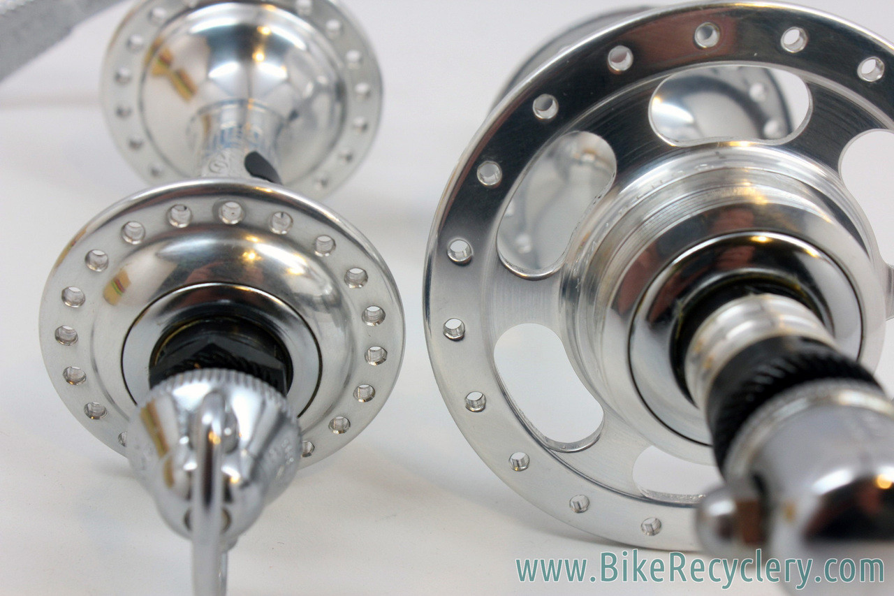 NIB/NOS Campagnolo Nuovo Record Strada HiLo Rear Hub + Low Flange Front Hub + QR's: 40H - 126mm - PRISTINE & UNOBTANIUM!
