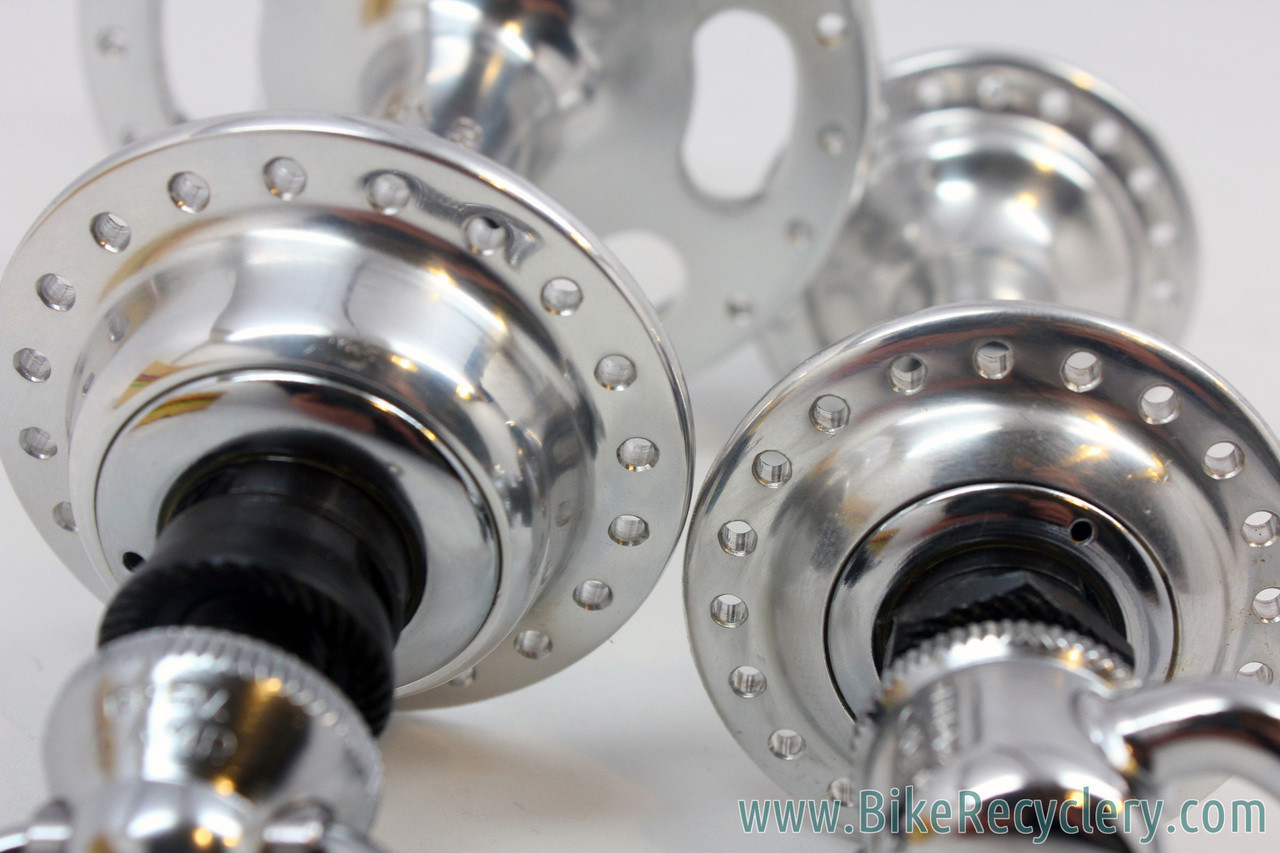 NIB/NOS Campagnolo Nuovo Record Strada HiLo Rear Hub + Low Flange Front Hub + QR's: 40H - 126mm - PRISTINE & UNOBTANIUM!
