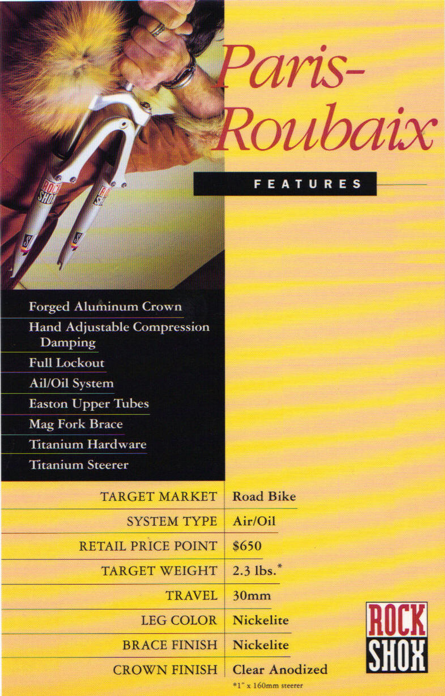 Rockshox Paris-roubaix SL catalog scan