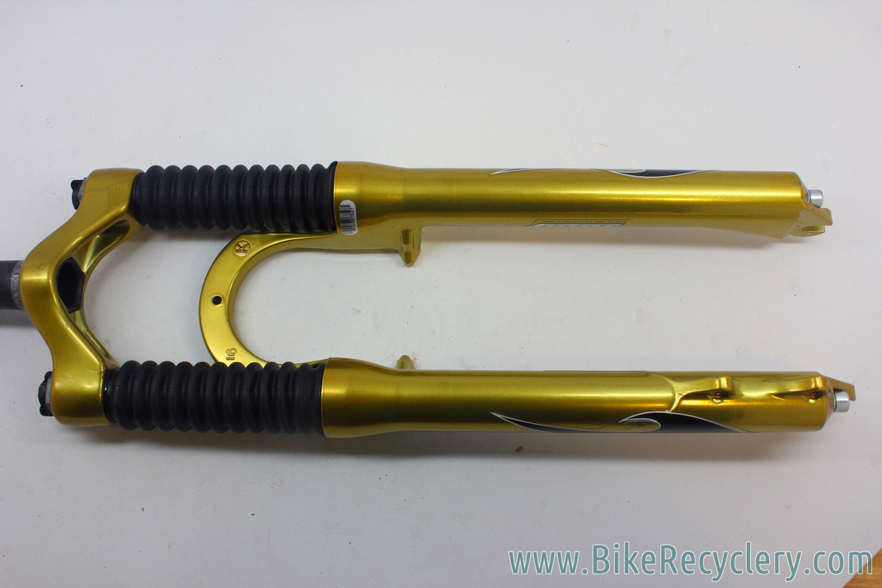 2001/2002 Prototype Rockshox Judy DH Suspension Fork: Psylo Gold Paint - 100mm - Disc/V-Brake