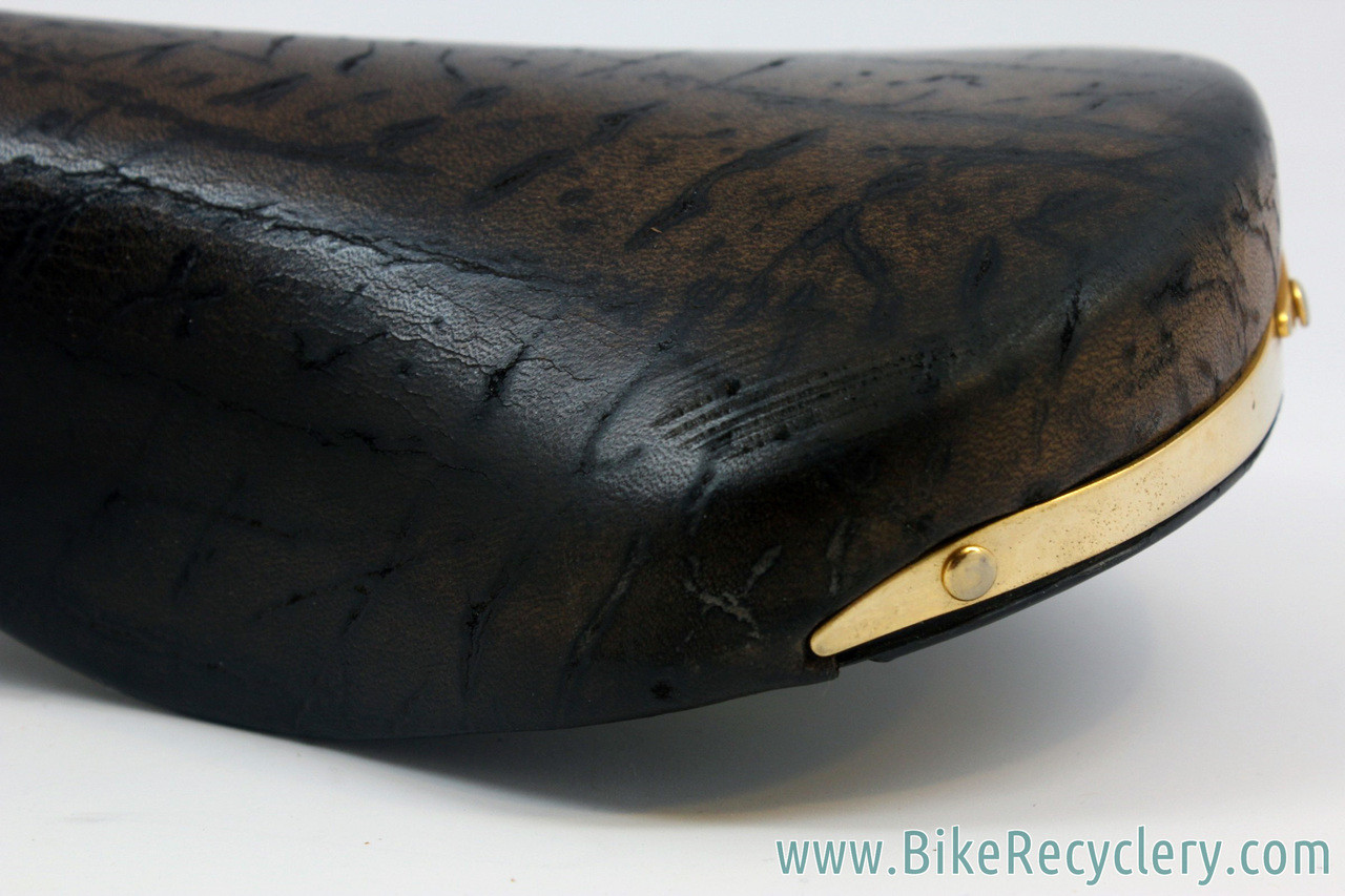 Vintage San Marco Rolls Saddle: Brown Textured Leather - Brass Rails - Limited Edition - 1994 - NM