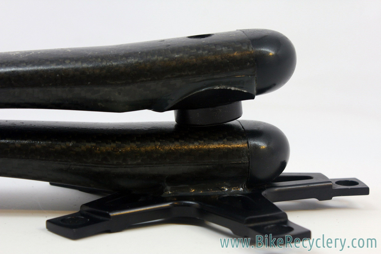 1998 ZIPP CA 420 Carbon Road Crank Arms: World's 2nd Production Carbon Crank! 175mm - 130mm - Near Mint +