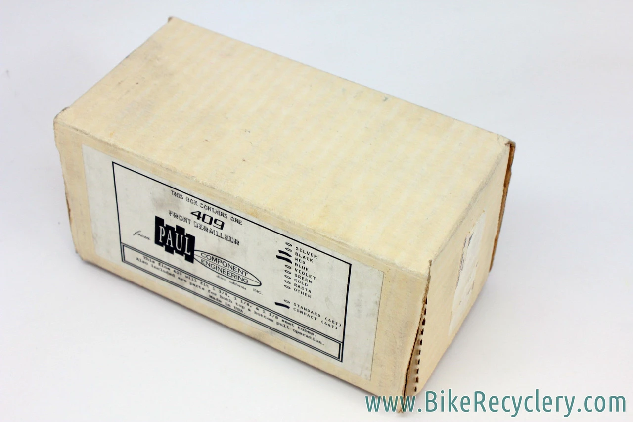 NIB/NOS Paul Components 409 Front Derailleur: Red & Blue - Dual Pull - RARE