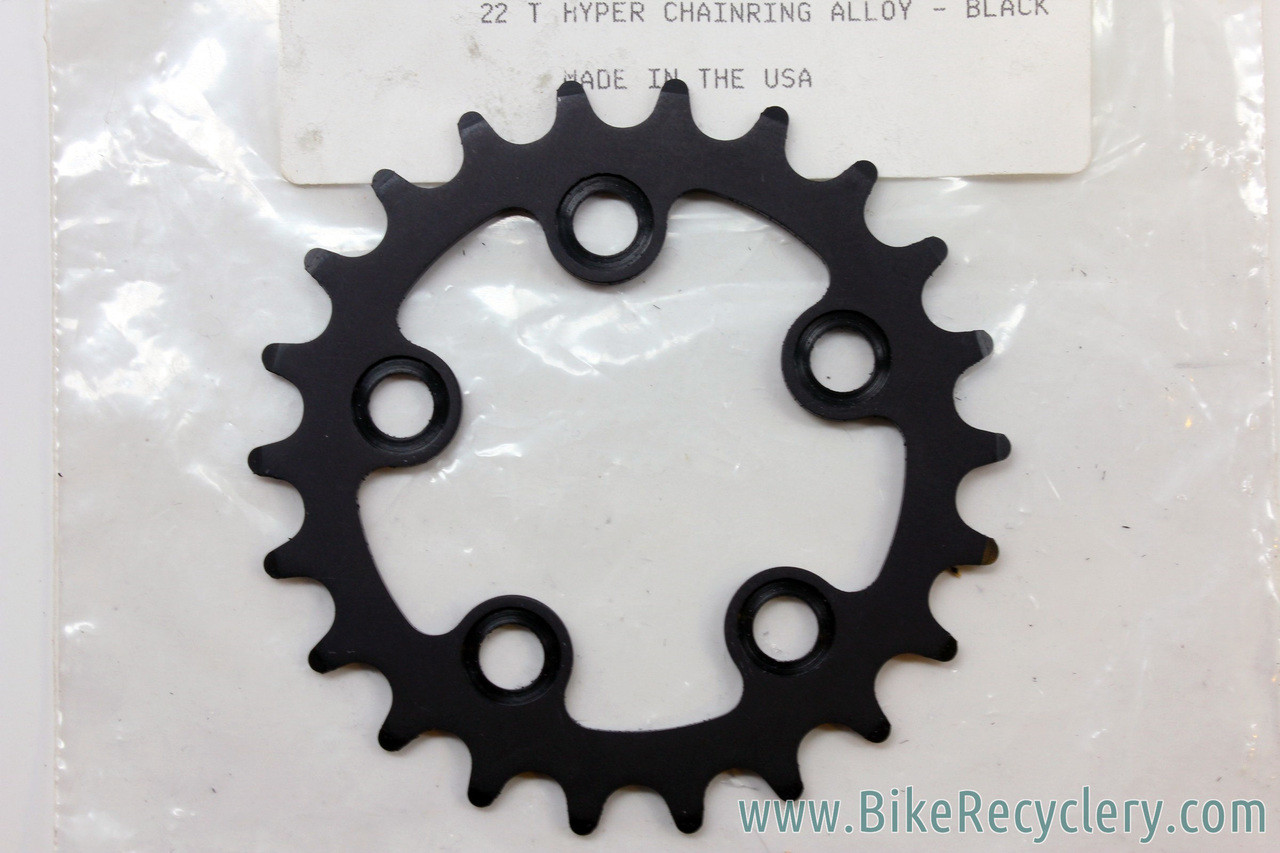 NOS Cook Bros Chainring: 22t x 58mm - Black Anodized - Bike Recyclery