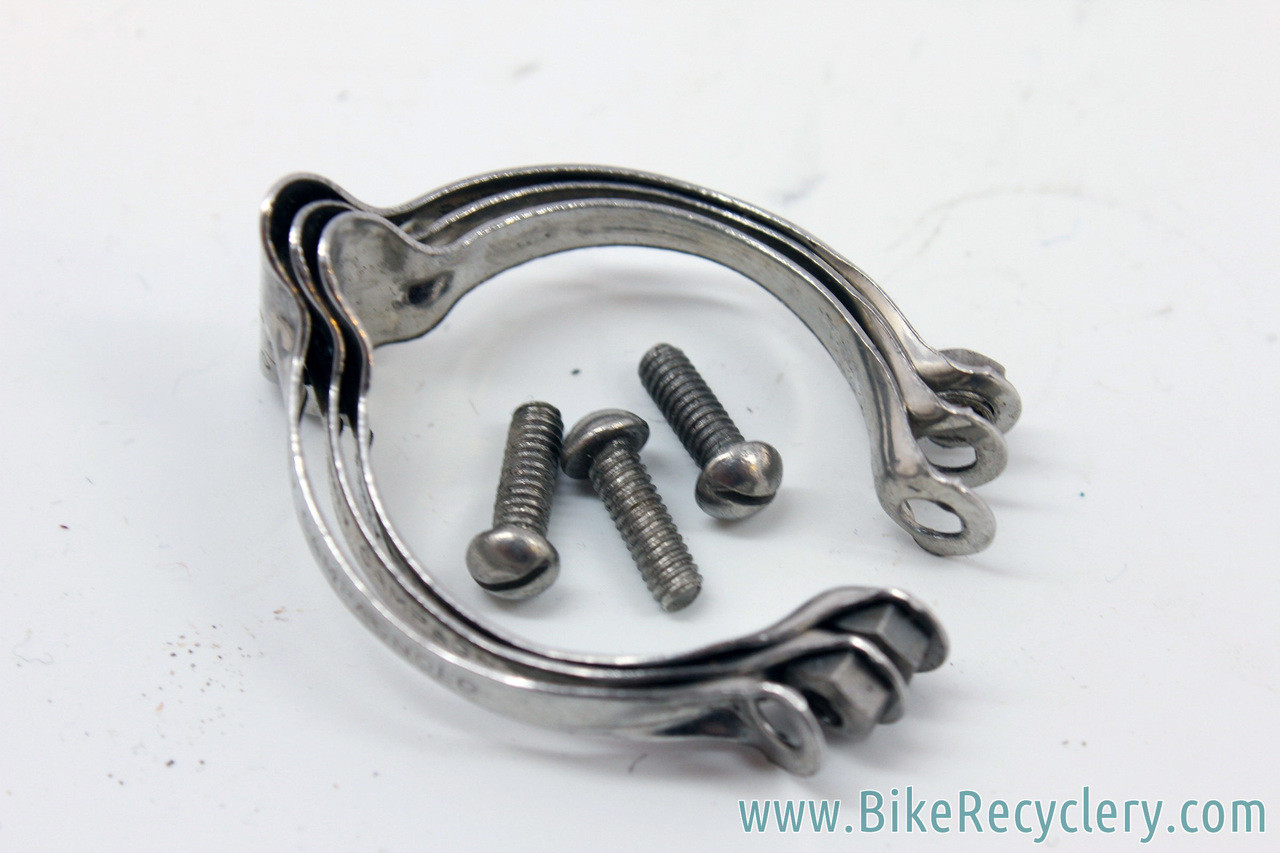 NOS Vintage Campagnolo Top Tube Cable Clips Stainless Steel Set of