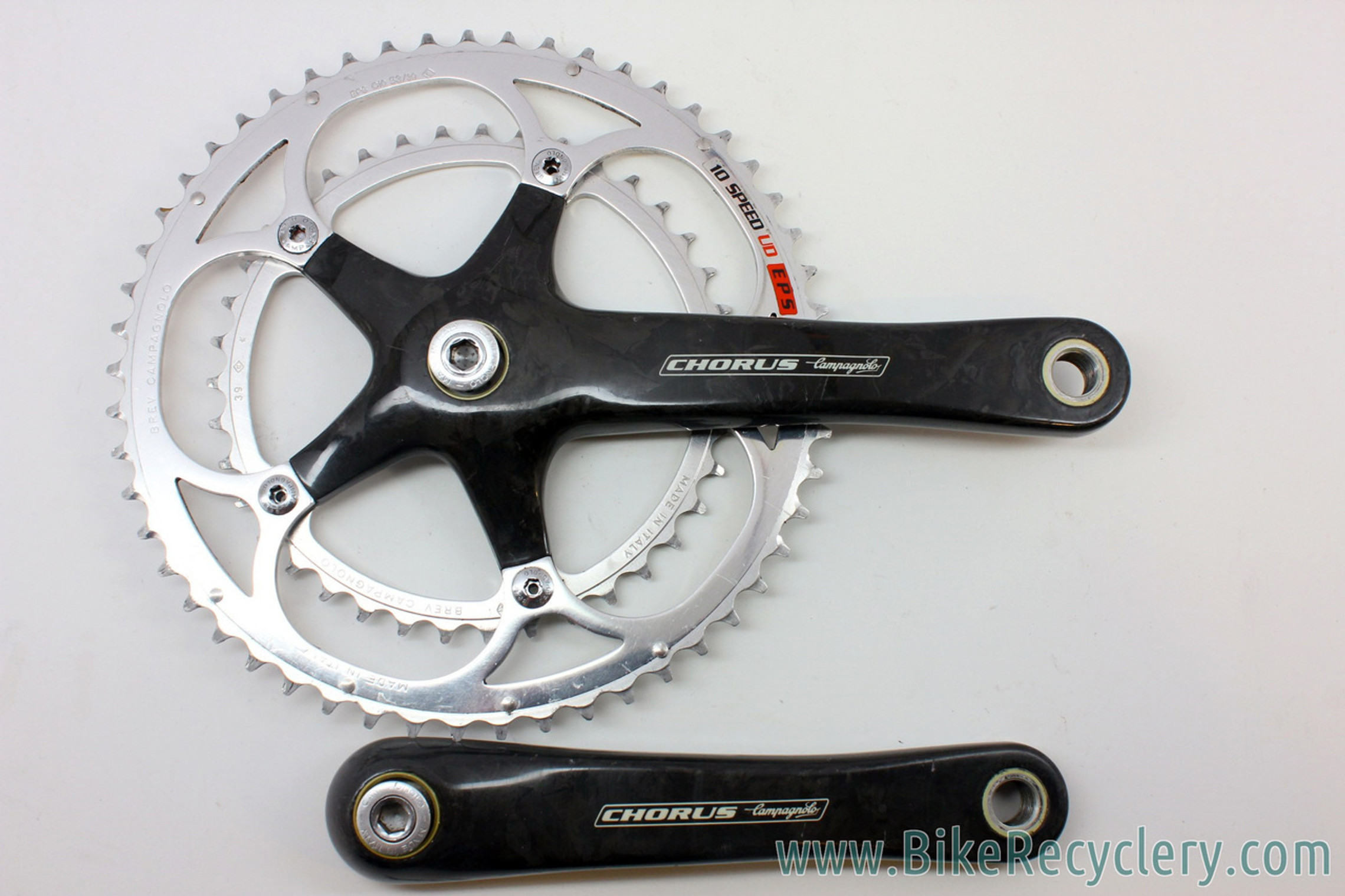 Campagnolo Chorus CARBON Square Taper 10 Speed Crankset: 175mm - 53/39T -  EXC+