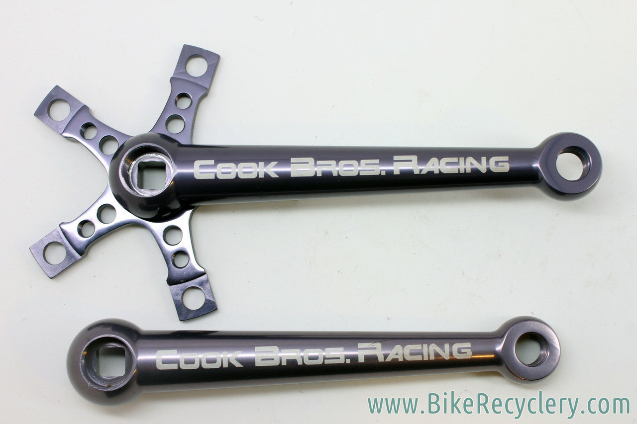 NOS Cook Brothers Racing RSR Crank Arms: Pewter - 176mm - 110/58mm