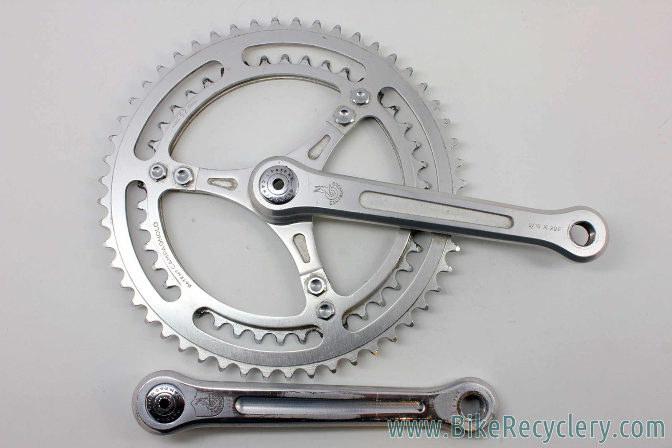 Campagnolo Gran Sport 3 Arm Crankset: 170mm - 52/42t - RARE
