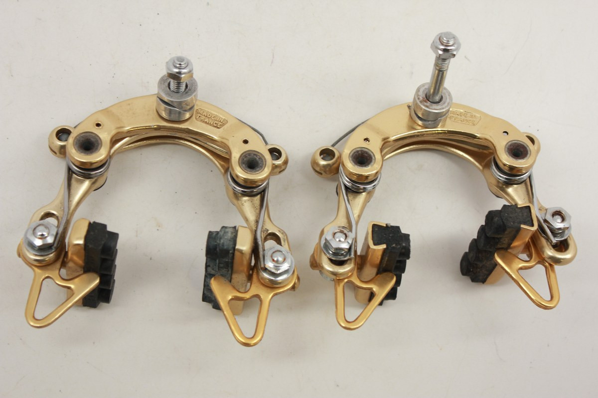 Mafac Competition GT GOLD Brakes & Levers, Centerpull NOS? - Bike