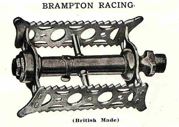 Brampton Racing Rat Trap Pedals: Pre-war 1920's 1930's - Black - RARE