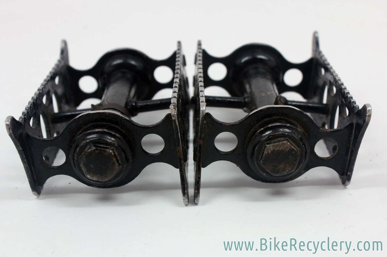 Brampton Racing Rat Trap Pedals: Pre-war 1920's 1930's - Black - RARE