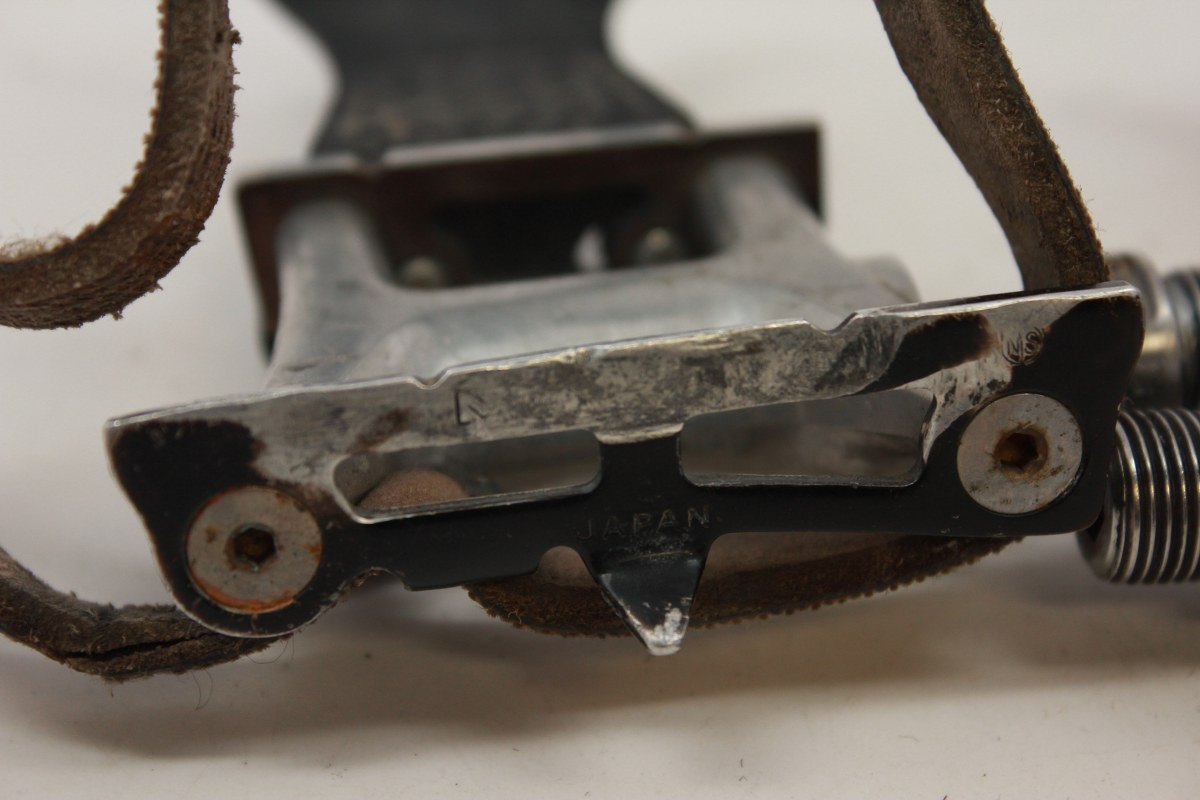 MKS Track Pedals: Christophe Toe Clips, Alfreda Straps