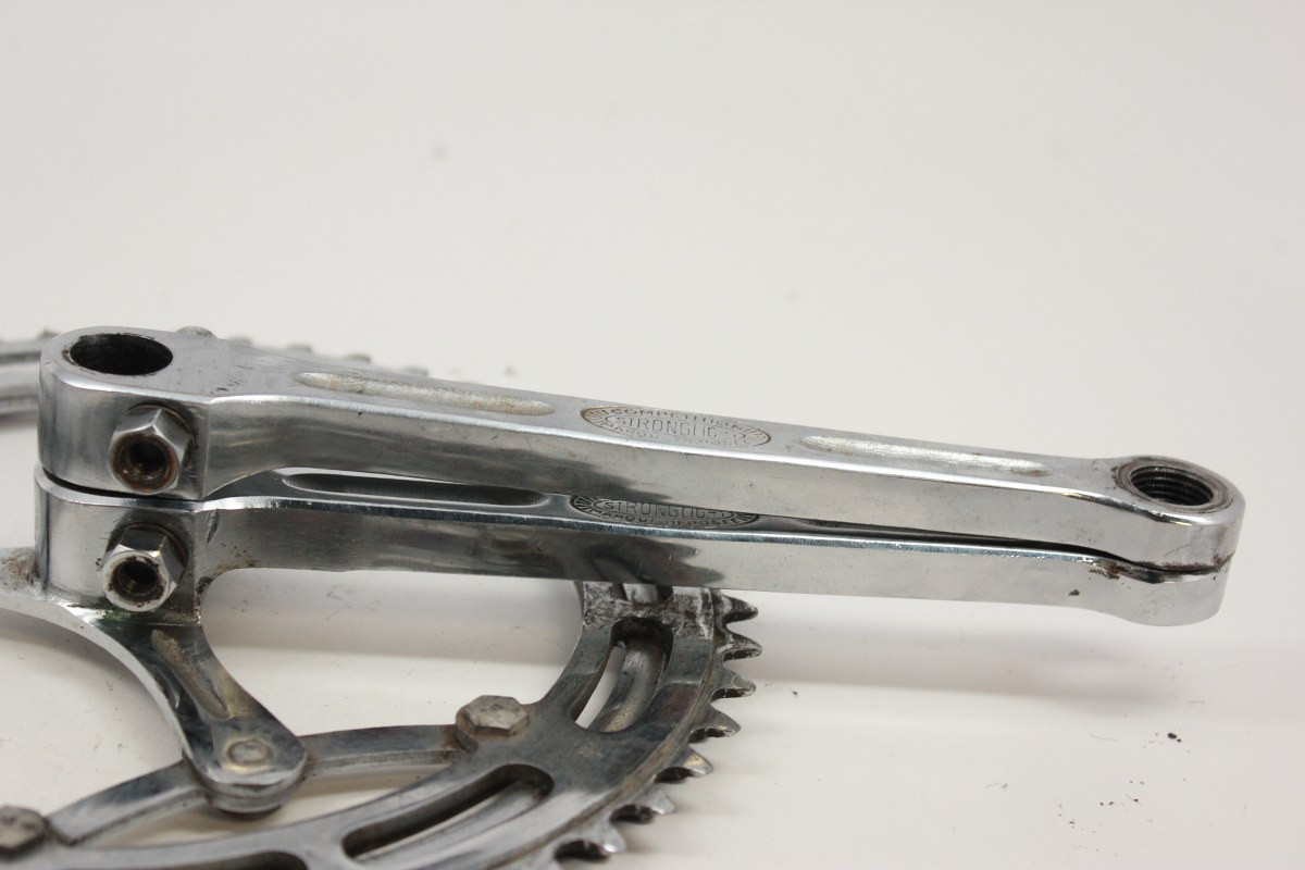 Pédalier STRONGLIGHT 49D doubles 52X42 pour vélo de course ancien