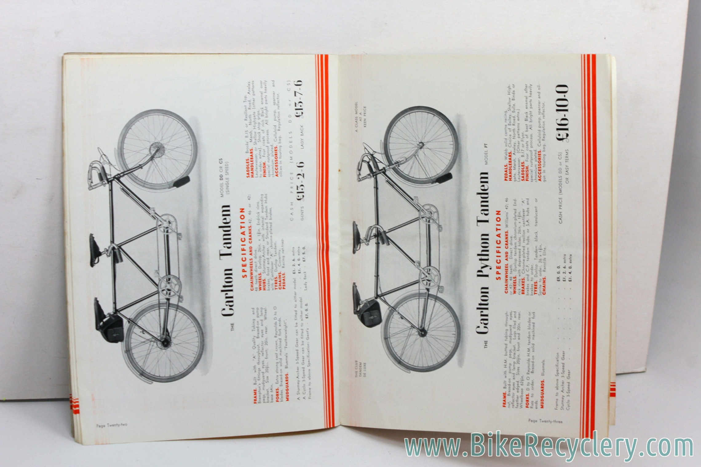 1939 Carlton Cycles Catalog Last Catalog before the Wartime Buyout