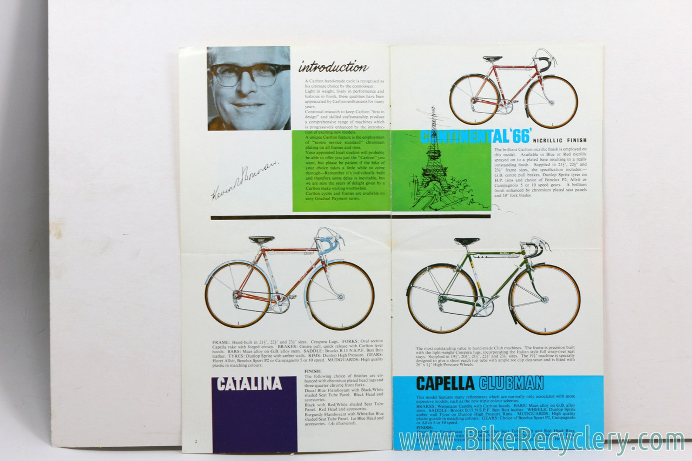 Late 1960's / Early 1970's Carlton Cycles Catalog Full Color Bike