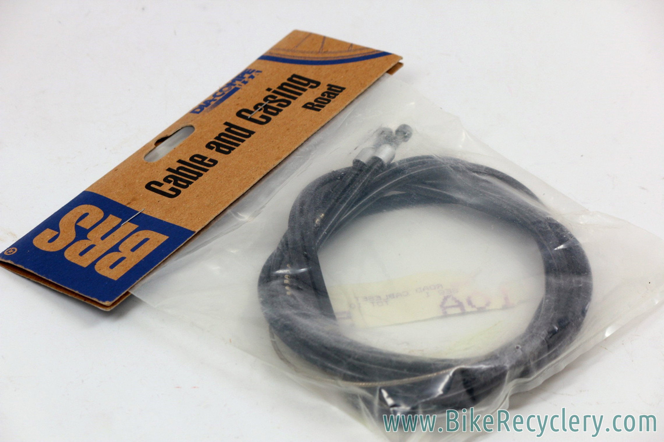 NIB/NOS Dia Compe BRS Road Brake Cable & Housing Set: Black - Vintage 1980's 1990's - Front & Rear - AGC Ferrules