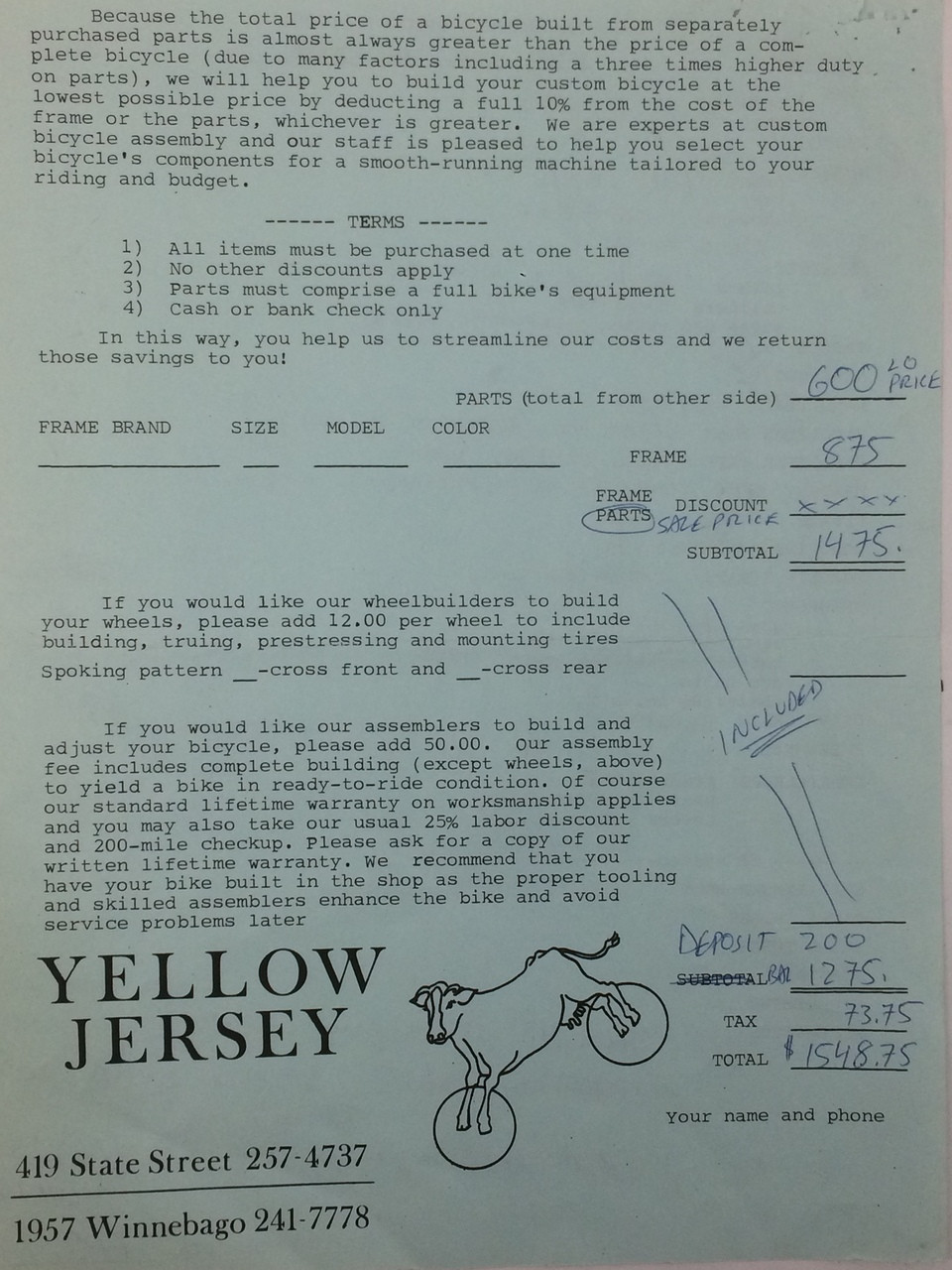 1982 Bruce Gordon Custom Frame / Fork: 51cm x 48cm - Columbus SL - Fastback Stays - All Documents