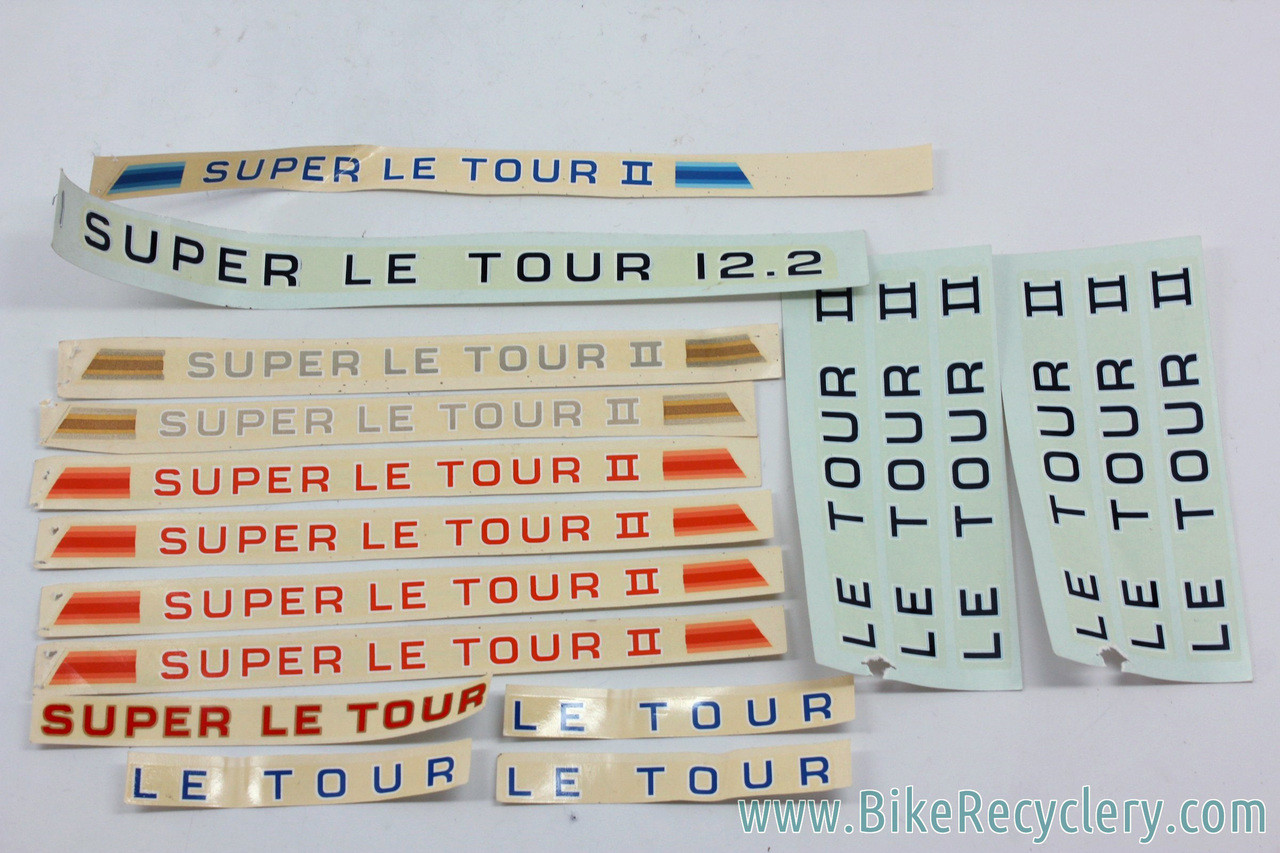 NOS Schwinn (Super) Le Tour Waterslide Decal Lot 18 Piece Genuine
