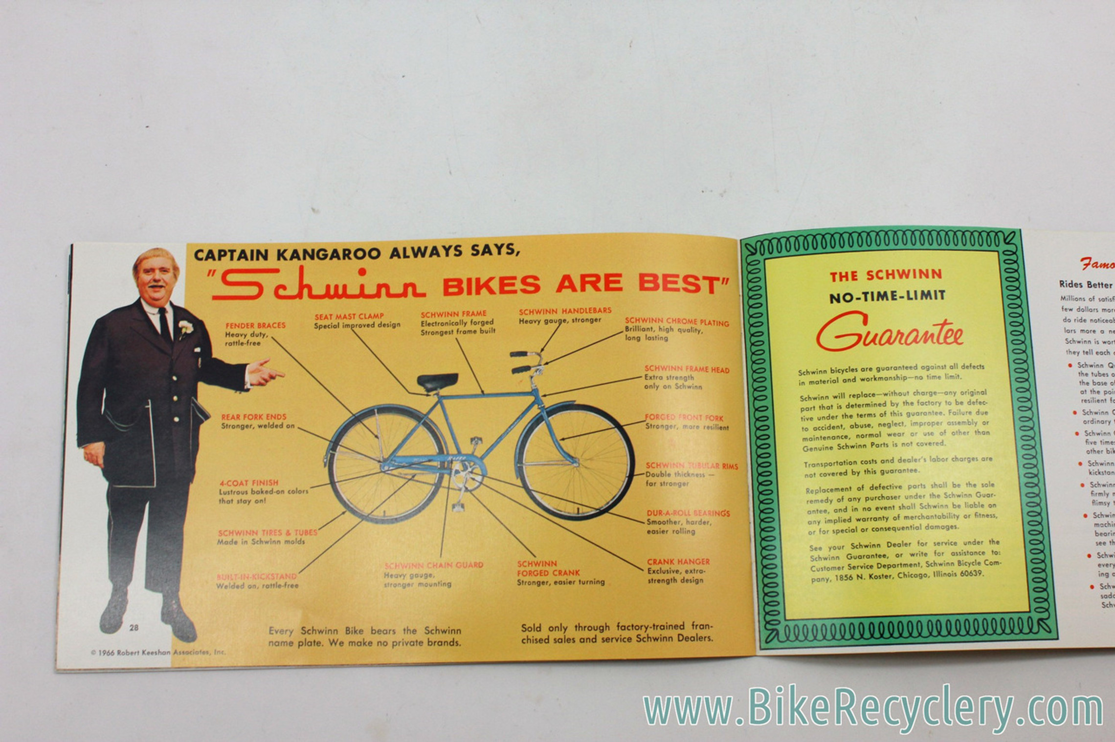 Vintage Schwinn Consumer Catalog / Brochure Collection Complete 1966