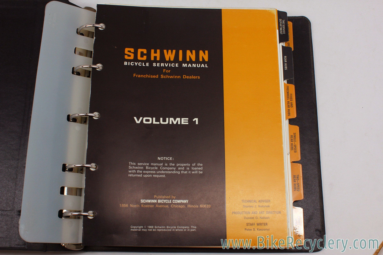 Schwinn Service Manuals Volume 1 &amp; 2 in Black Binders: Professional ...