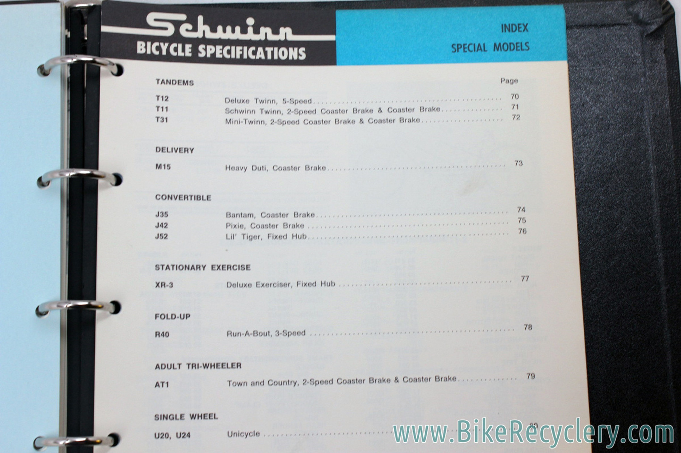 1968 Schwinn Bikes Dealer Catalog Black Binder 1st year of Stingray