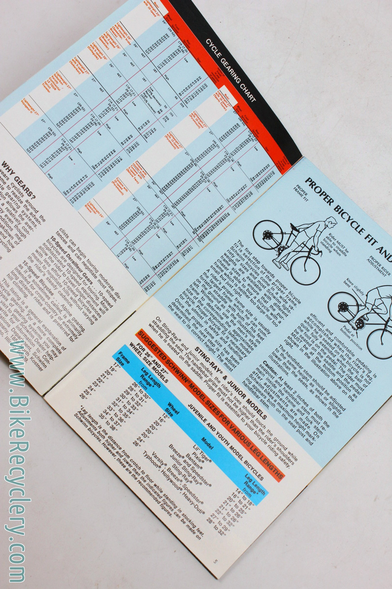 1975 Schwinn Consumer Catalog / Brochure (mint) Bike Recyclery