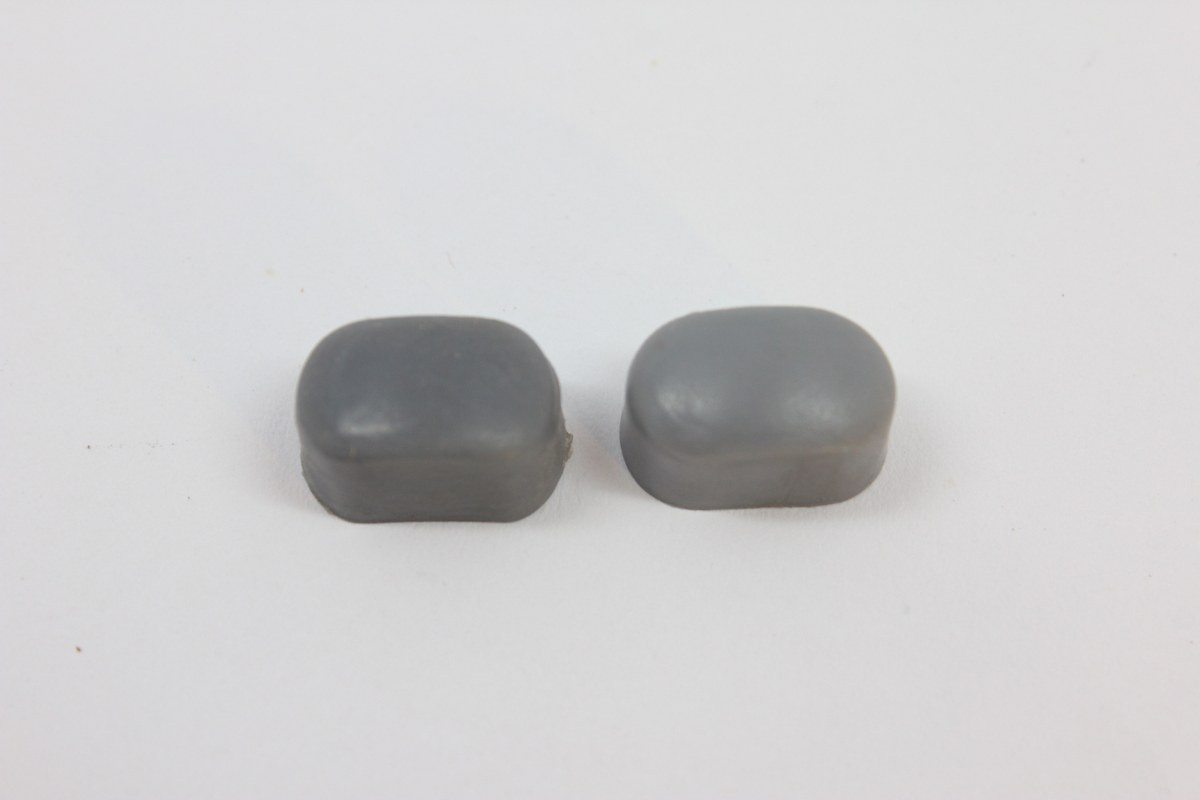 Set of 6 NOS DIA-COMPE Bakelite Caliper Brake Bolt Caps: Dark Grey - BMX Nippon/MX - Threaded