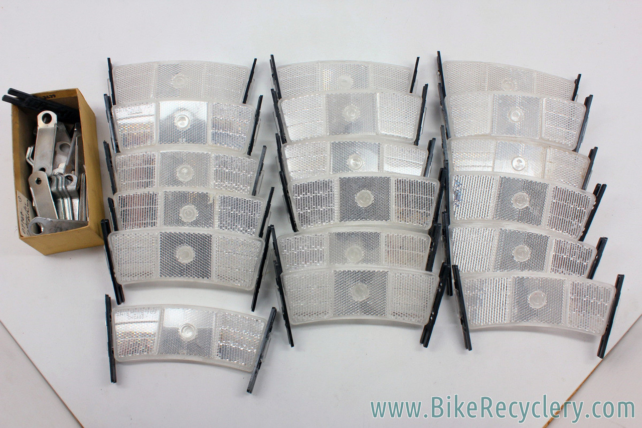 NOS Skyway Tuffwheel I / II Mag Reflectors & Brackets: LOT of 18
