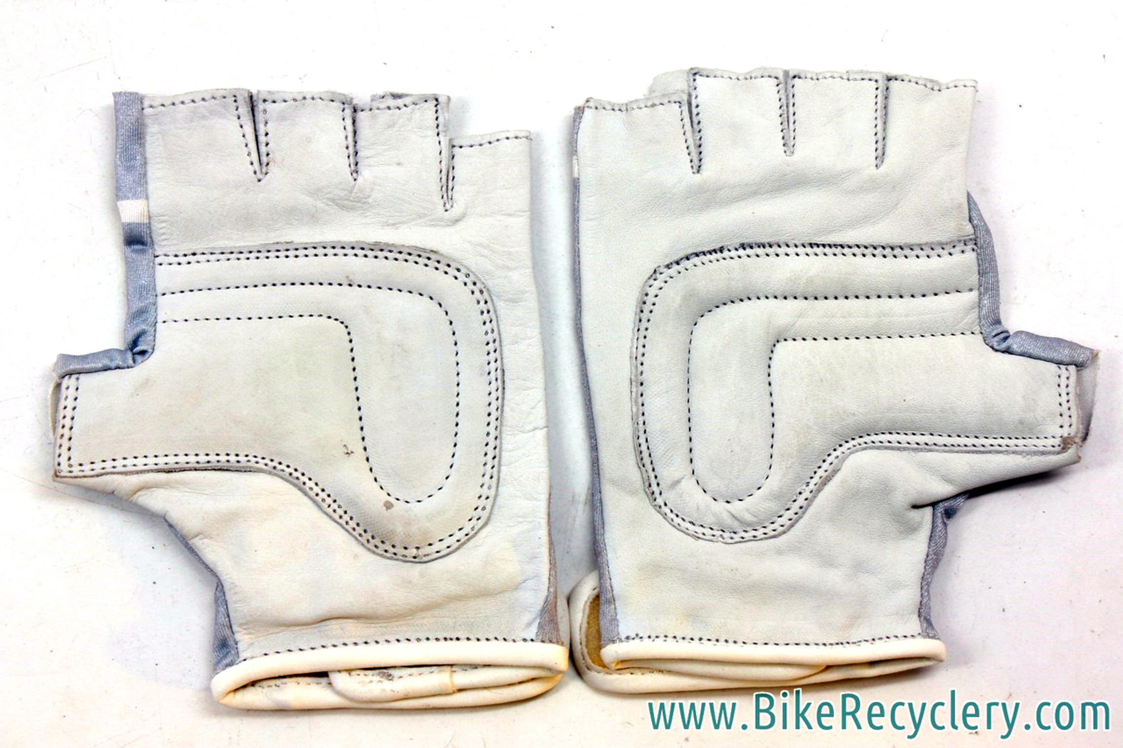NIB/NOS Vintage 1980's Cycling Gloves: 3D Stars!!! Leather Palm - Small - "Pro Am"