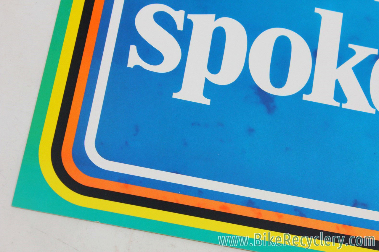 Vintage Campagnolo Spoken Here Cardboard Dealer Sign: 16x10