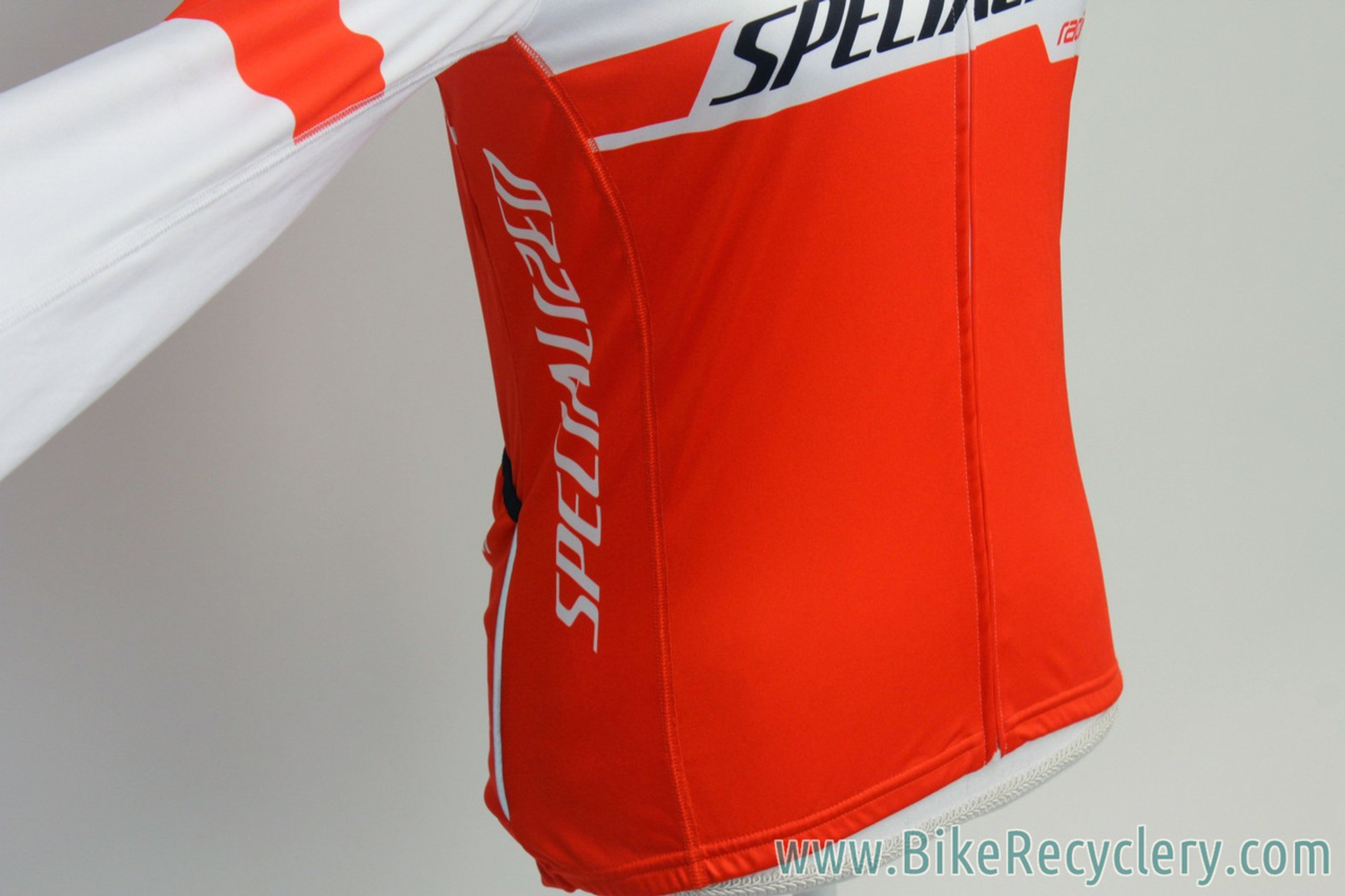 Team-Issued Specialized SL Pro Short Sleeve Jersey: Medium - Howard Grotts Worn - Lightweight - World Champ Stripes / Red / White (MINT+)